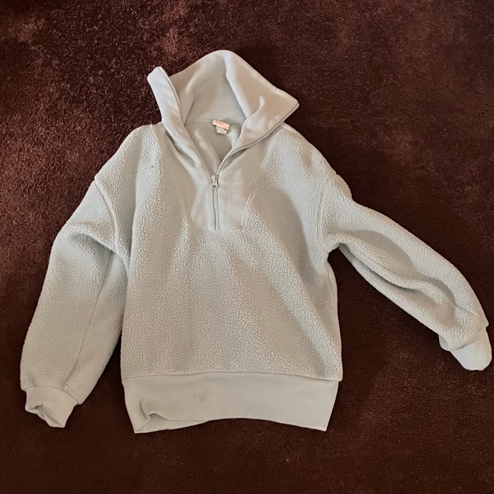 A new day’s Pastel Teal Crew Neck.